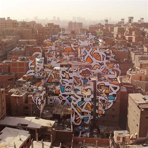 Mural In Cairo By French Tunisian Artist Elseed The Piece Took Shape