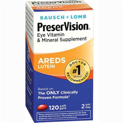 Bausch Lomb PreserVision AREDS Lutein 120 Sgels Swanson Health Products