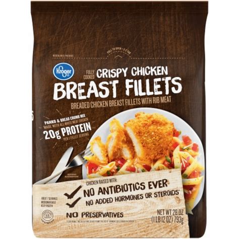 Check spelling or type a new query. Kroger® Fully Cooked Crispy Chicken Breast Fillets, 28 oz ...