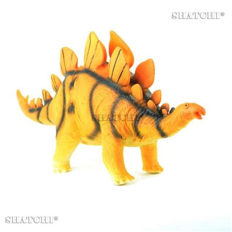 Stegosaurus Dinosaur Toy Figure With Sound Soft And Squeezy Rubber