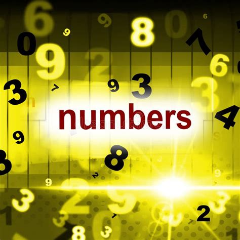 Maths Counting Means Numerical Number And Template Stock Illustration