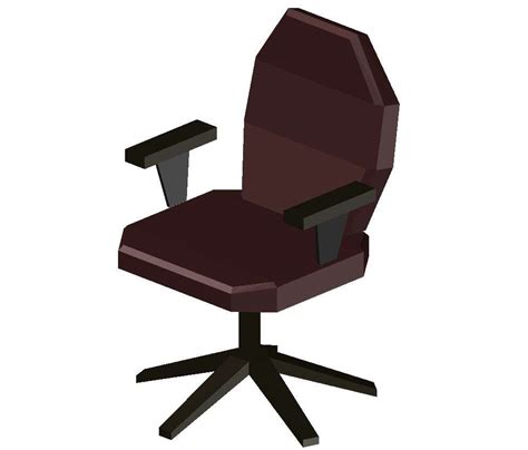 Office Chair 3d Model Cad Drawing Cadbull