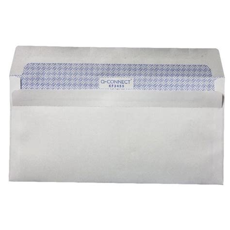 Q Connect Dl Envelopes Window Self Seal 80gsm White 1000 Pack Kf3455