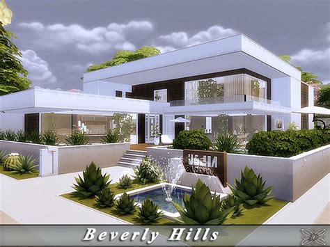 Beverly Hills Luxurious Contemporary Villa By Danuta720 At Tsr Sims 4