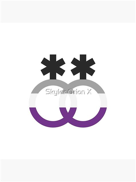 Nblnb And Ace Interlocking Symbols With Asexual Flag Photographic