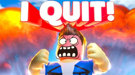 Youtuber Rage Quits In Roblox Wipeout Youtube