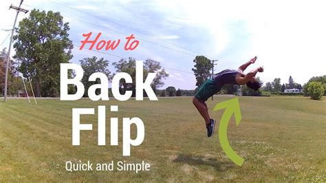 How To Do A Backflip Quick And Simple Tutorial Youtube