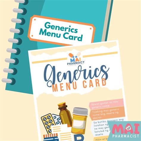 Generics Menu Card For Drugstore Lazada Ph