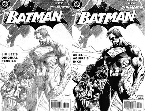 2006 Batman Vs Superman Jim Lee Hush Cover Inked In Ariel Aguires