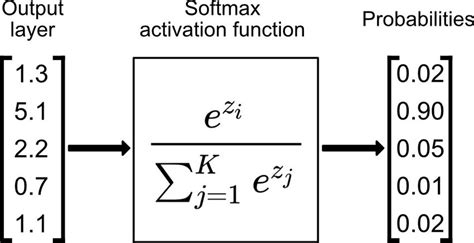 The Softmax Function And An Example Of How The Function Transforms The Download Scientific