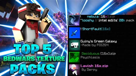 Top 5 Best Bedwars Pvp Texture Packs 189 Fps Boost 2021 Youtube
