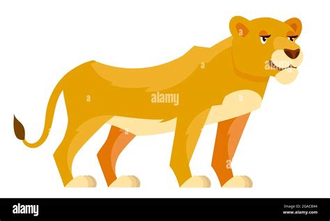 Female Lioness Standing Cut Out Stock Images And Pictures Alamy