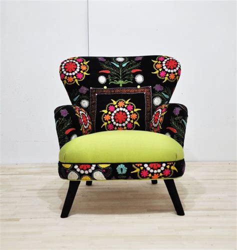 Julien's generous dimensions make this one cosy chair. Suzani armchair neon green by namedesignstudio on Etsy ...