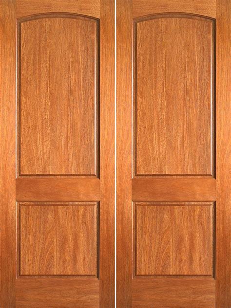 Aaw Inc P 621 2 Interior Mahogany Doors Pair Of 2 Panel Arch Top Panel Mahogany Interior Doors