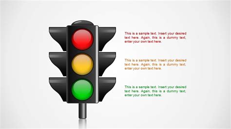 3 Traffic Light Illustration Shape For Powerpoint Slidemodel