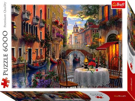 Portable jigsaw board puzzle storage carry safe case carrier 1000 pieces velcro. 6000 PIECE JIGSAW PUZZLE - ROMANTIC SUPPER - TREFL