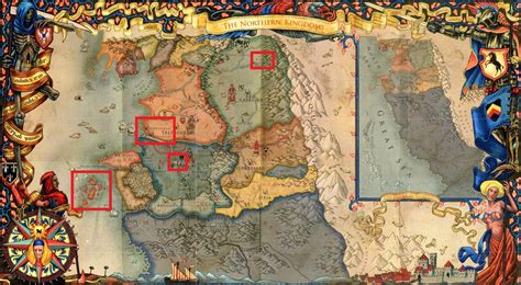 Map Of The Northern Realms From The Witcher Franchise