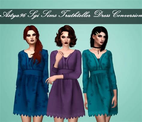 Sgisims Truthteller Dress Conversion At Astya96 Sims 4 Updates