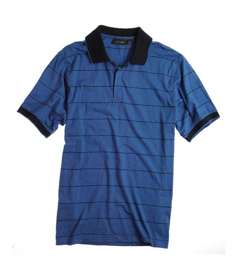 Buy A Mens Tasso Elba Ss Prntd Strp Zip Rugby Polo Shirt Online