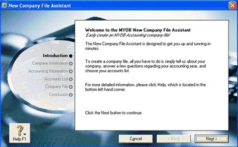 Myob Learning Create Company File
