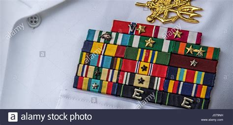 The Military Ribbons Of A Us Navy Seal Stock Photo
