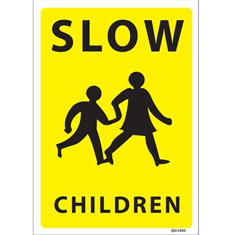 Slow Children Sign Pvc