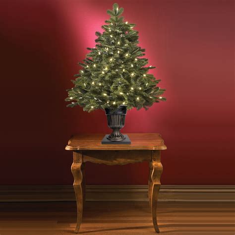 The Worlds Best Tabletop Prelit Noble Fir Led Hammacher Schlemmer