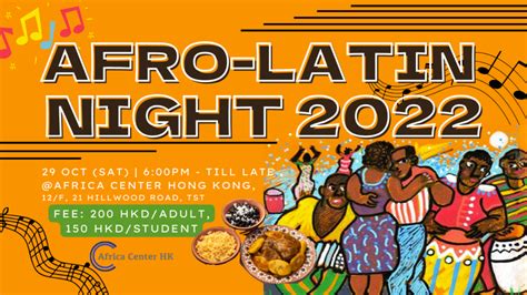 Afro Latin Night 2022 Africa Center Hong Kong