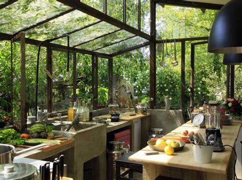 Regardless of which way you go with it, it's worth considering! Conservatory Windows Ideas 38 | Greenhouse kitchen ...
