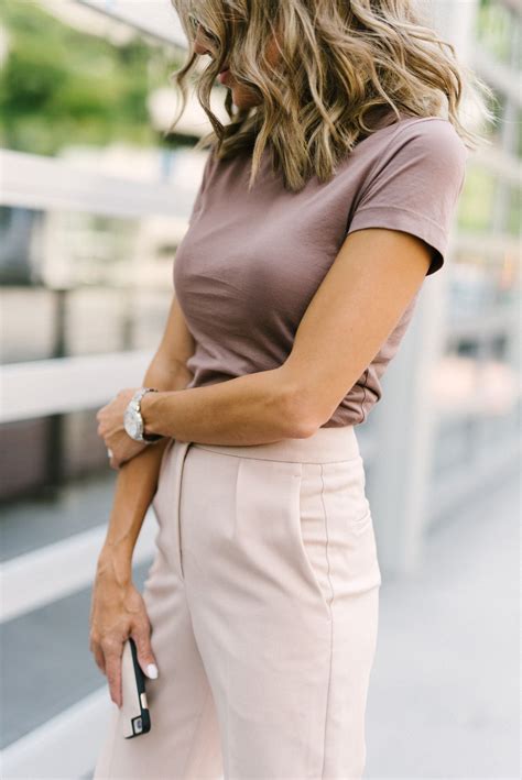 3 Ways To Style The City Pant Outfits Dress Nude Outfits Preppy