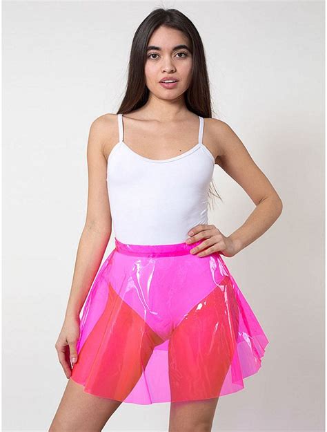 Clear Pvc Circle Skirt Rave Fashion American Apparel Plastic Skirt