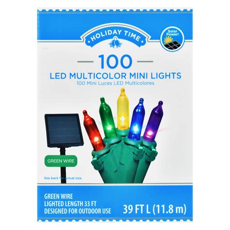 Holiday Time Solar Powered Led Mini Light Set Multicolored 100 Count