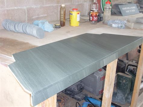 For the production of window sills made of duromarble (synthetic marble), there are used quartz sand, dolomite powder, pigments and polyester resins. Benches, window sills & fascias | Saddleback Slate