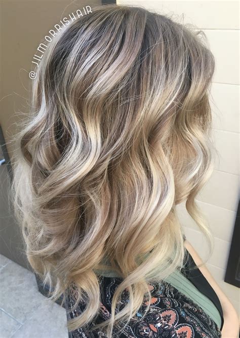 Cool Ashy Blonde Balayage Highlights With Neutral Shadow Root Blonde
