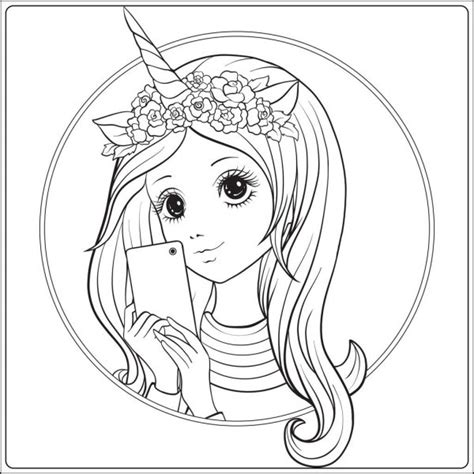 Download free unicorn coloring pages for kids! Kleurboek voor chilren, little unicorn — Stockvector ...
