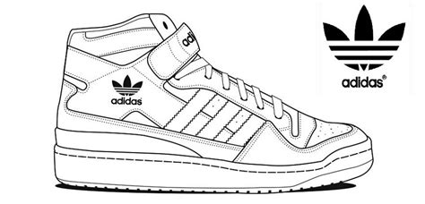 Adidas Shoes Drawing Coloring Pages