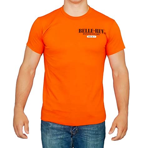 Adult Men S Dc Comics Suicide Squad Belle Rev Inmate Penitentiary Orange T Shirt Ebay