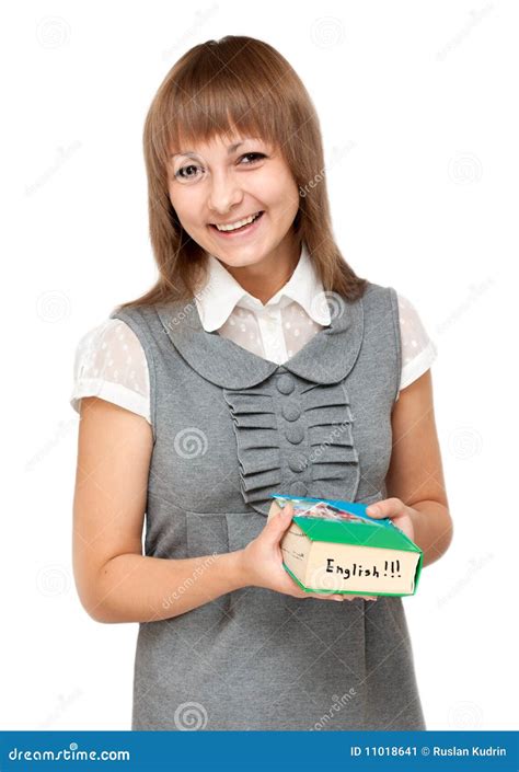 Young Girl With Dictionary English Stock Image Image Of Girl Person