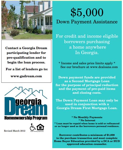 Standard Down Payment Assistance For Georgia Dream Georgia Dream