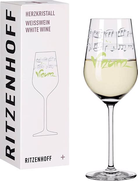 Ritzenhoff Crystal Heart White Wine Glass Wurm
