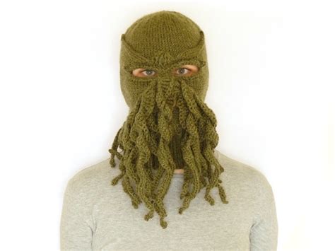 Knit a diy mask using these instructions that use worsted weight yarn paired with a fabric lining. FO: Cthulhu Ski Mask - Mimi Codd