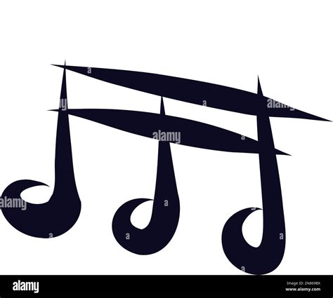 Black Musical Notes Vector Illustration Of Musical Notes Eps10 Stock