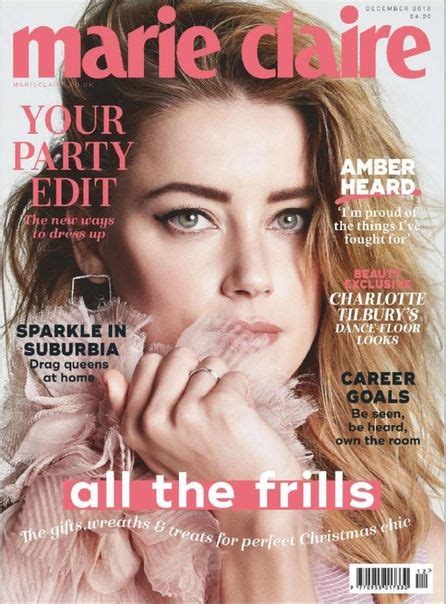 Эмбер Хёрд Marie Claire Uk Декабрь 2018 Marie Claire Magazine Marie Claire Amber Heard