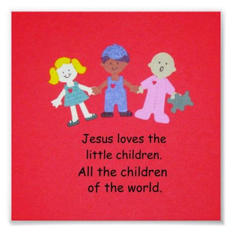 Jesus Loves The Little Children Poster In 2021 Kids