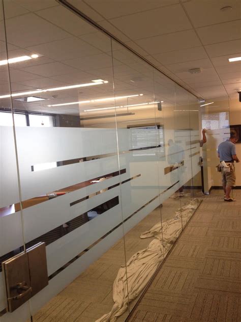 More than just stylish, glass desks are a good option when you need to add a dedicated workspace to a room that's not a. frosted vinyl conference room windows | Office interior ...
