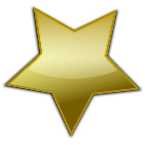 Golden Star Vector Clip Art Free Svg