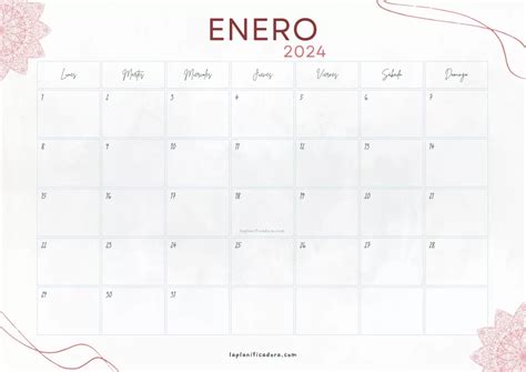 Calendarios Enero 2024 Para Imprimir