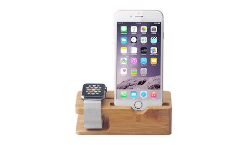Bamboo Apple Watch And Iphone Charging Station Apple Watch Iphone