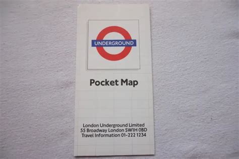 1985 London Underground Pocket Map Tube Map Cullum Litho Ref 685 Vgc