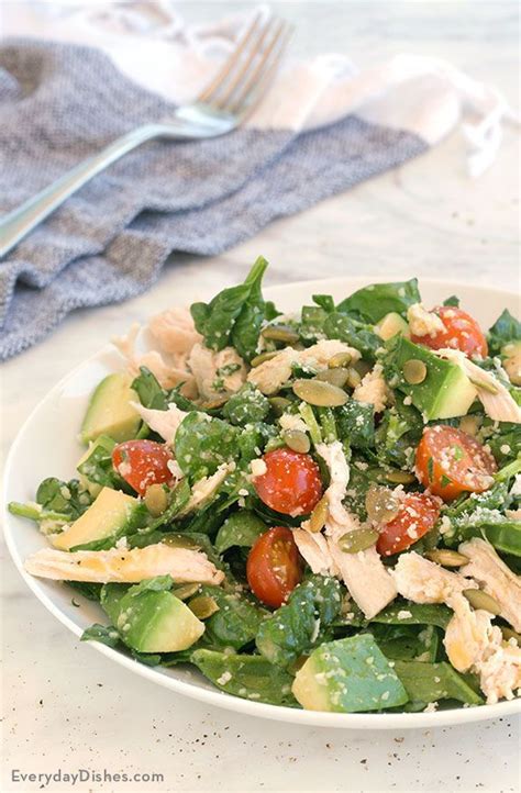 Avocado Chicken Spinach Salad Try Wo Tomatoes With Canteloupe
